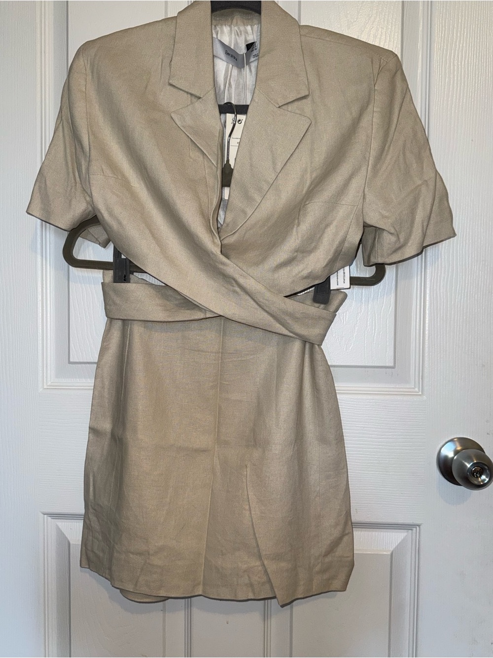 Bershka Beige/Tan Wrap Skirt Set